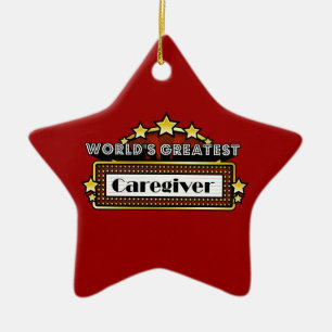 Der bestste Caregiver der Welt Keramikornament