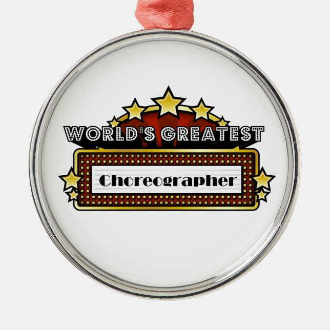Der bestste Choreograf der Welt Silbernes Ornament (Vorne)