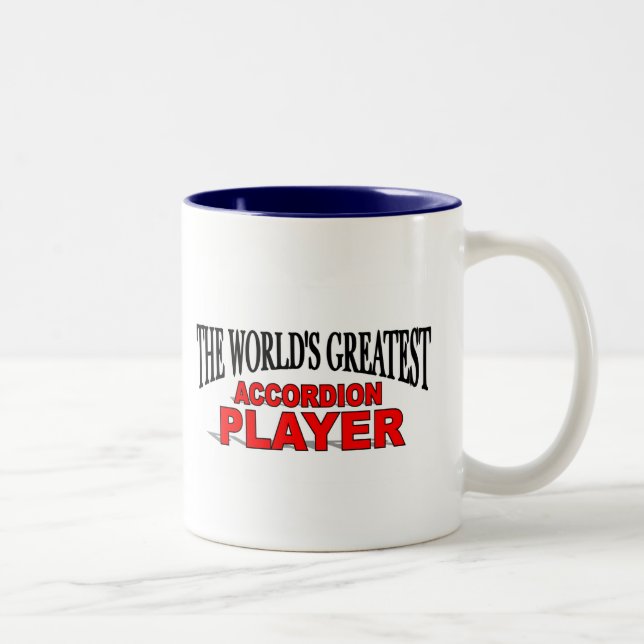 Der bestste das Akkordeon-Spieler der Welt Zweifarbige Tasse (Rechts)