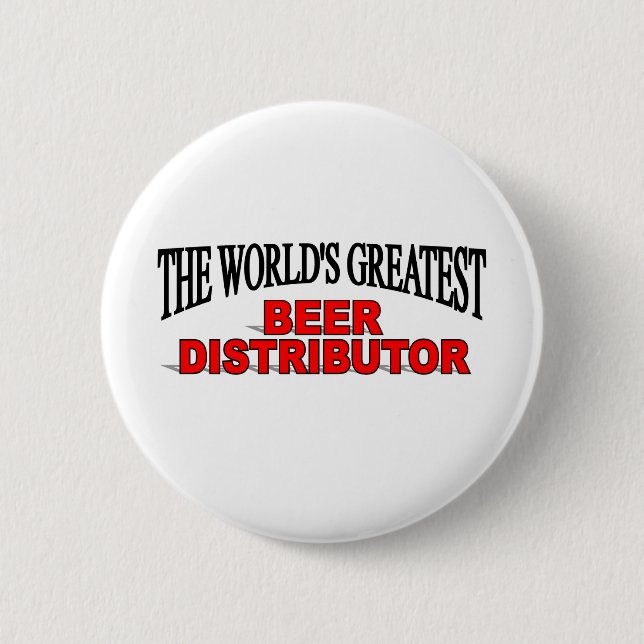 Der bestste das Bier-Verteiler der Welt Button (Vorderseite)