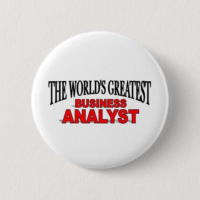 Der bestste das Geschäfts-Analytiker der Welt Button (Vorderseite)