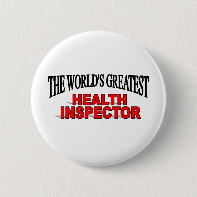 Der bestste die Gesundheits-Inspektor der Welt Button (Vorderseite)