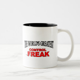 Der bestste die Kontrollen-Freak der Welt Zweifarbige Tasse
