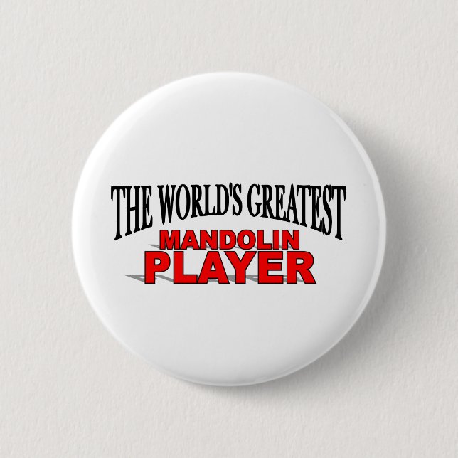 Der bestste die Mandolinen-Spieler der Welt Button (Vorderseite)