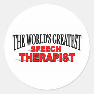 Der bestste die Sprache-Therapeut der Welt Runder Aufkleber