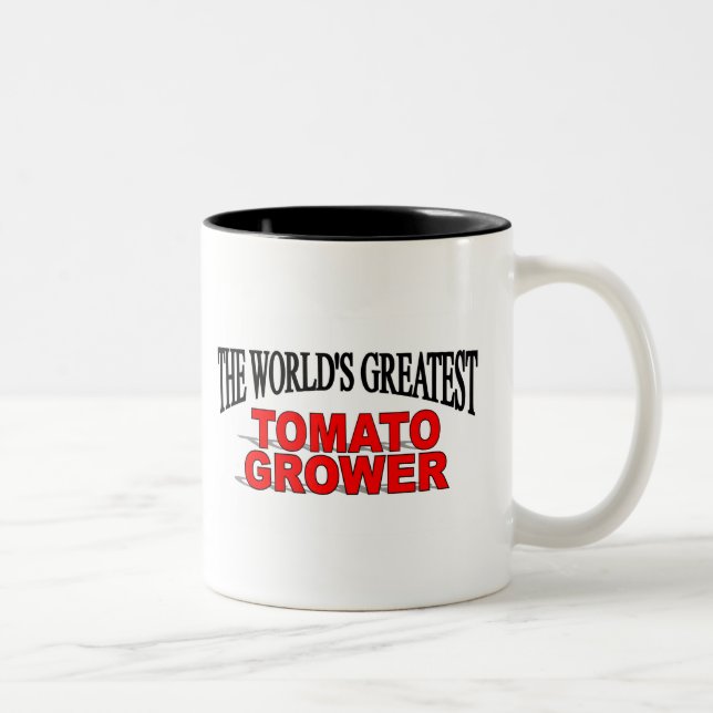 Der bestste die Tomate-Züchter der Welt Zweifarbige Tasse (Rechts)