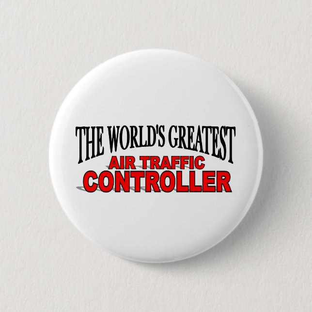 Der bestste Fluglotse der Welt Button (Vorderseite)
