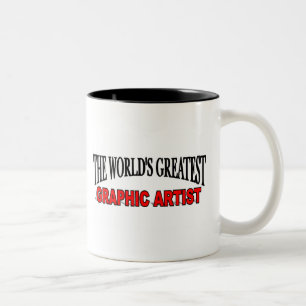 Der bestste grafische Künstler der Welt Zweifarbige Tasse
