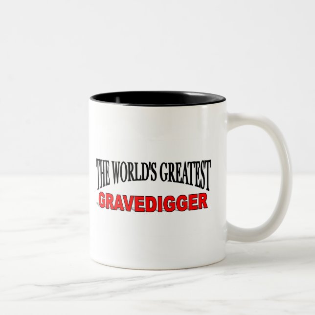 Der bestste Gravedigger der Welt Zweifarbige Tasse (Rechts)