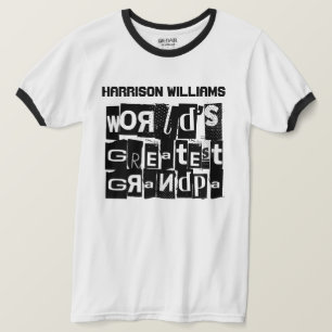 Der bestste Großvater-cooler moderner schwarzer T-Shirt