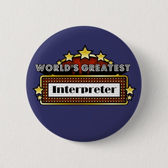 Der bestste Interpret der Welt Button (Vorderseite)