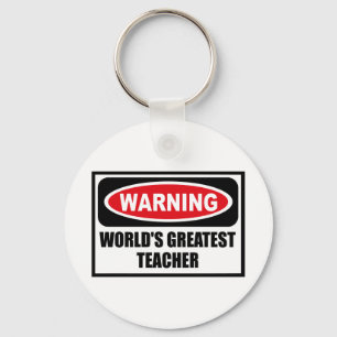 Der BESTSTE LEHRER der warnende WELT Schlüsselanhänger