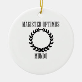 Der bestste Lehrer der Welt (Mann) Keramik Ornament