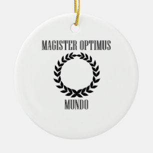 Der bestste Lehrer der Welt (Mann) Keramik Ornament