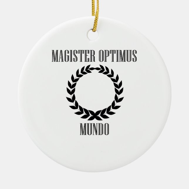 Der bestste Lehrer der Welt (Mann) Keramik Ornament (Vorne)