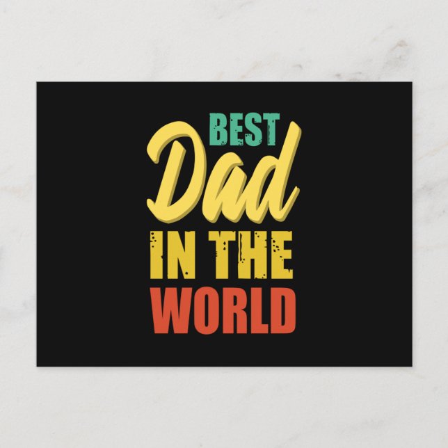 Der Bestste Papa der Welt Postkarte (Vorderseite)