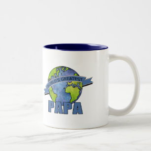 Der bestste Papa der Welt Zweifarbige Tasse
