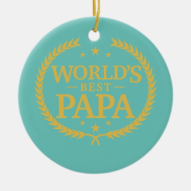 Der Bestste Papa-Preis der Welt Keramik Ornament (Vorne)