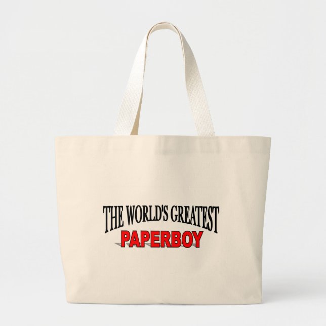 Der bestste Paperboy der Welt Jumbo Stoffbeutel (Vorne)
