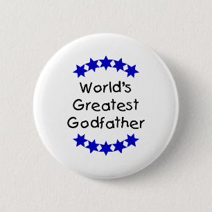 Der bestste Pate der Welt (DK. blaue Sterne) Button