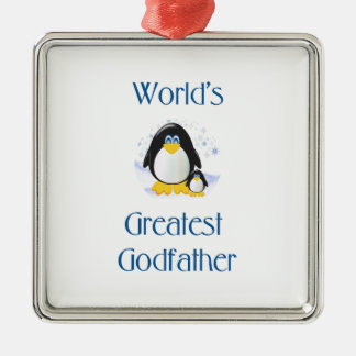 Der bestste Pate der Welt (Penguin) Ornament Aus Metall