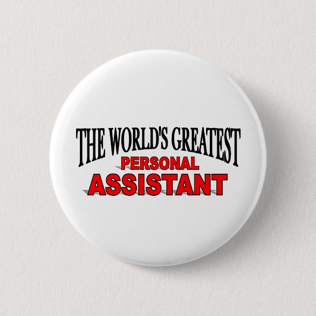 Der bestste persönliche Assistent der Welt Button (Vorderseite)