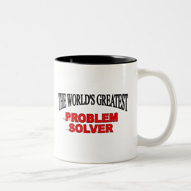 Der bestste Problemlöser der Welt Zweifarbige Tasse (Rechts)