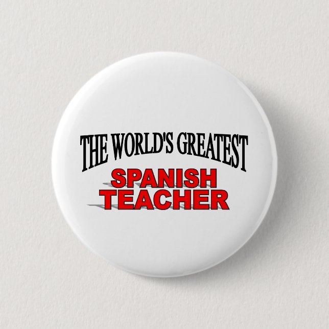 Der bestste spanische Lehrer der Welt Button (Vorderseite)