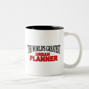 Der bestste städtische Planer der Welt Zweifarbige Tasse