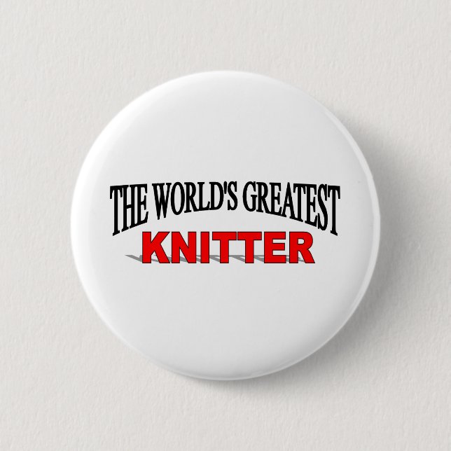 Der bestste Stricker der Welt Button (Vorderseite)