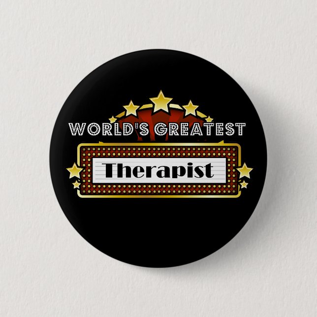 Der bestste Therapeut der Welt Button (Vorderseite)