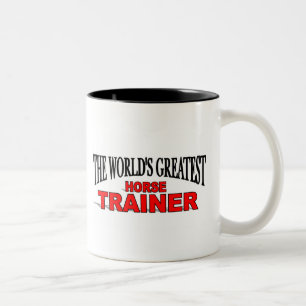 Der bestste Trainer der Welt Pferde Zweifarbige Tasse