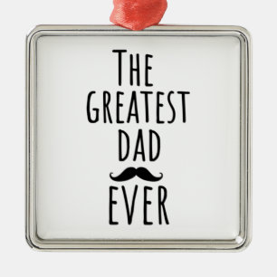 Der Bestste Vater aller Zeiten mit Mustache Ornament Aus Metall