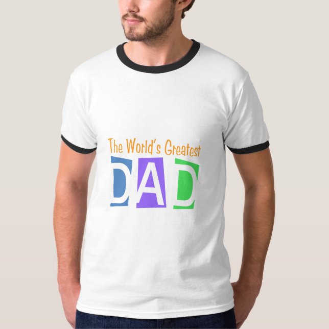 Der bestste Vater der Retro Welt T-Shirt (Vorderseite)