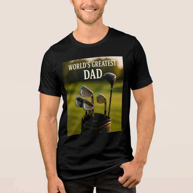 Der Bestste Vater der Welt - Golf Bag Edition Tri-Blend Shirt (Vorderseite)