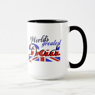 Der bestste Vater der Welt mit englischer Flagge Tasse