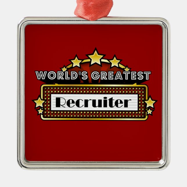 Der bestste Werbeoffizier der Welt Silbernes Ornament (Vorne)