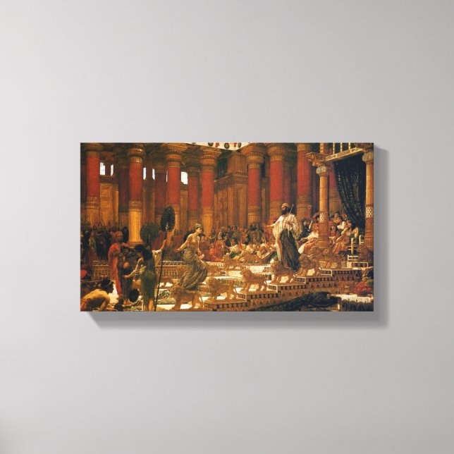 Der Besuch der Königin von Sheba bei König Salomon Leinwanddruck (Vorderseite)