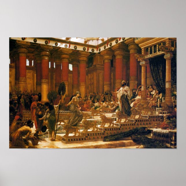 Der Besuch der Königin von Sheba zu König Salomon Poster (Vorne)
