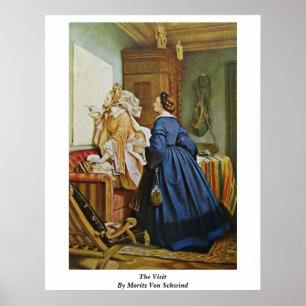 Der Besuch durch Moritz Von Schwind Poster