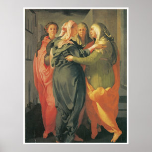 Der Besuch - Jacopo Da Pontormo Canvas Print Poster