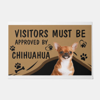 Der Besuch muss von Springer Chihuahua genehmigt w Fußmatte