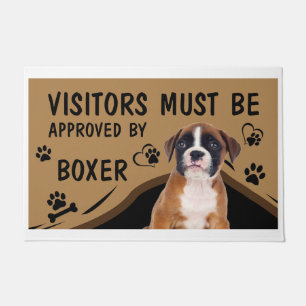 Der Besuch muss von Springer Spaniel Boxer genehmi Fußmatte