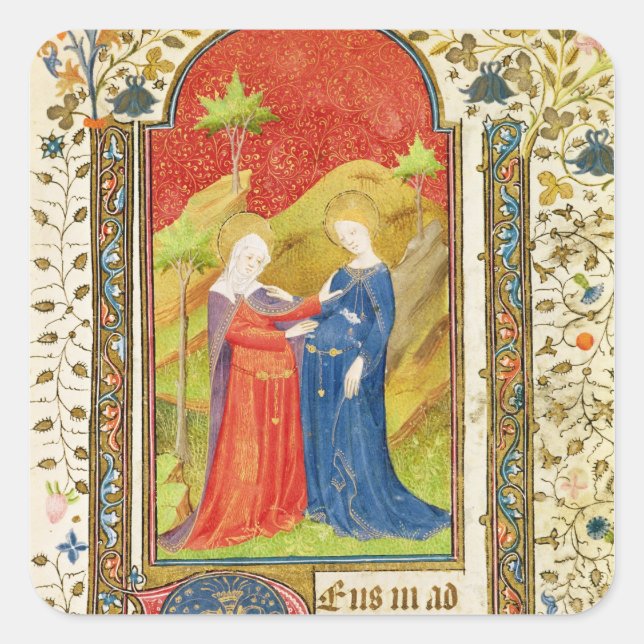 Der Besuch Quadratischer Aufkleber (Vorderseite)