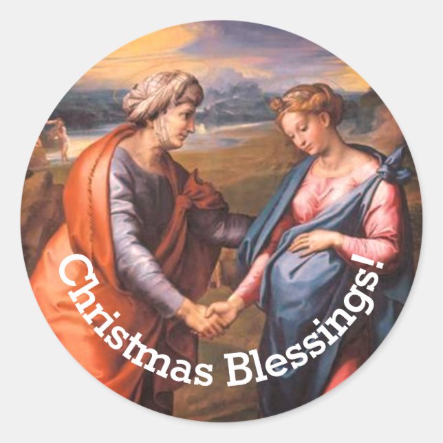 Der Besuch Runder Aufkleber (Vorderseite)