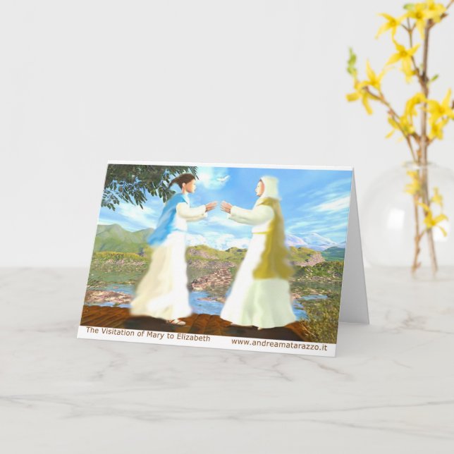 Der Besuch von Mary To Elizabeth Karte (Gelbe Blume)