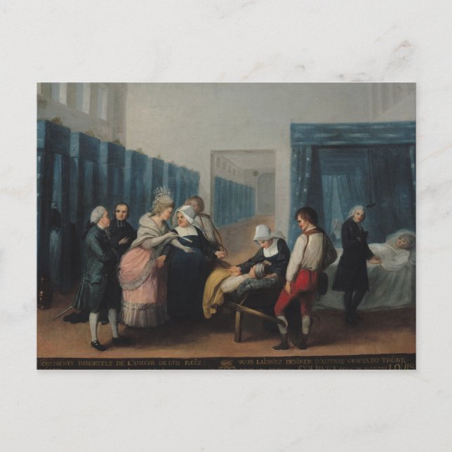 Der Besuch von Monsieur und Madame Necker Postkarte (Vorderseite)