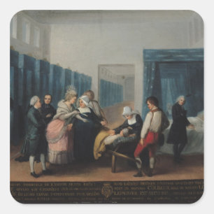 Der Besuch von Monsieur und Madame Necker Quadratischer Aufkleber