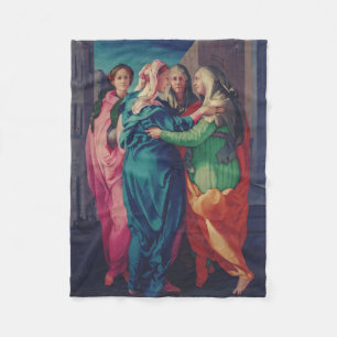 Der Besuch von Pontormo Manierist Fine Art Fleecedecke