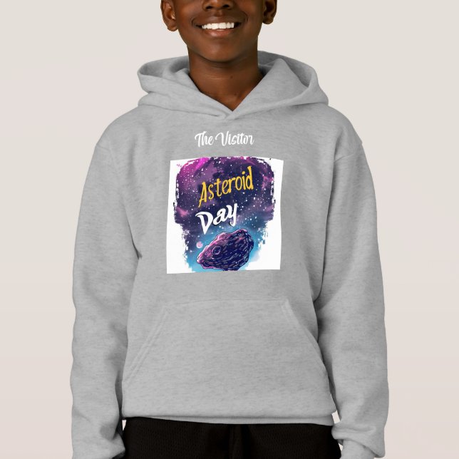 Der Besucher: Night Sky Magic Comet und Asteroid Hoodie (Vorderseite)